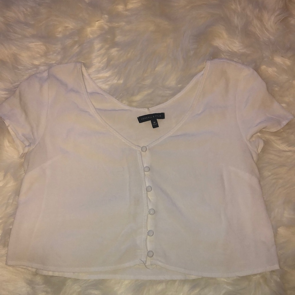 White Button up Kendall and Kylie Top